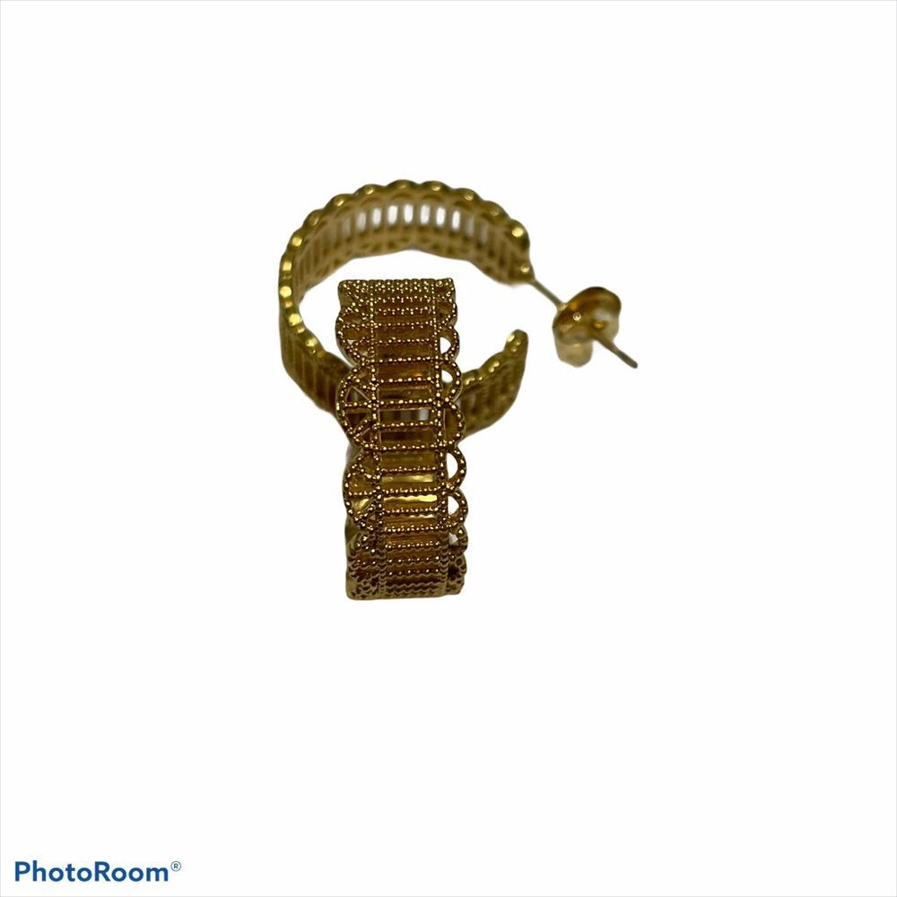 Paparazzi Gold Tone Hoop Post Earrings Elegant.